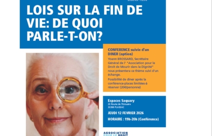 Conférence de Yoann BROSSARD, Secrétaire Général de l'Association pour le Droit de Mourir dans la Dignité.
